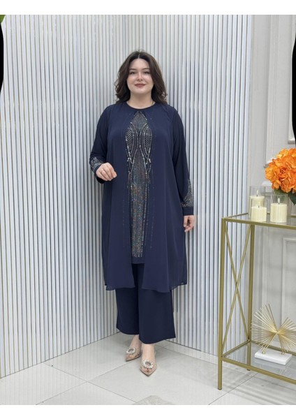 Taş Baskılı Tunik Takım