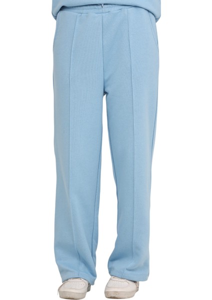 Kız Çocuk 3 Iplik Penye Pamuk Beli Lastikli Bağcıklı Eşofman Altı Okul Pantolon