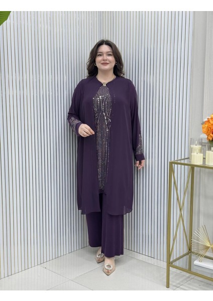 Taş Baskılı Tunik Takım