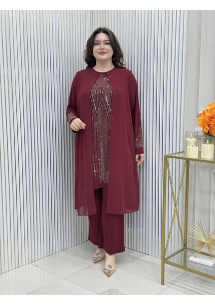 Taş Baskılı Tunik Takım