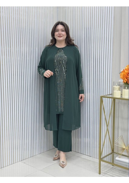 Taş Baskılı Tunik Takım