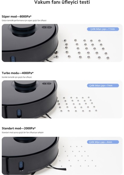 Akıllı İphone & Android Wi-Fi kablosuz Kontrol Robot Süpürge Vacuum S10T 8000PA Yüksek Çekim Gücü +Xıaomı Redmi Watch 5 lite fiyatları