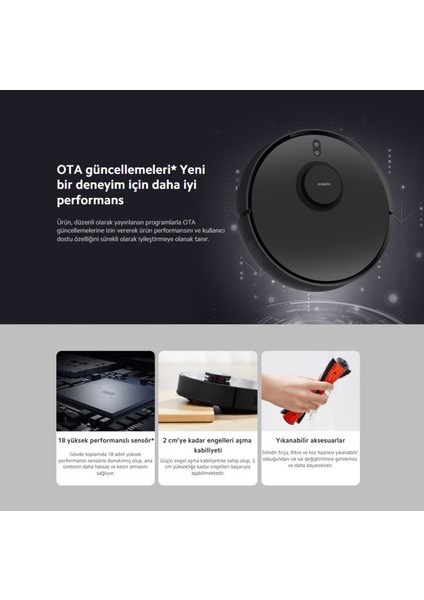 Akıllı İphone & Android Wi-Fi kablosuz Kontrol Robot Süpürge Vacuum S10T 8000PA Yüksek Çekim Gücü +Xıaomı Redmi Watch 5 lite