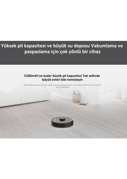 Akıllı İphone & Android Wi-Fi kablosuz Kontrol Robot Süpürge Vacuum S10T 8000PA Yüksek Çekim Gücü +Xıaomı Redmi Watch 5 lite