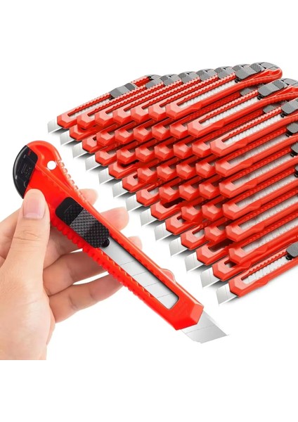 Maket Bıçağı Falçata Büyük Boy ve 10'lu Yedek Maket Bıçağı Ucu Seti