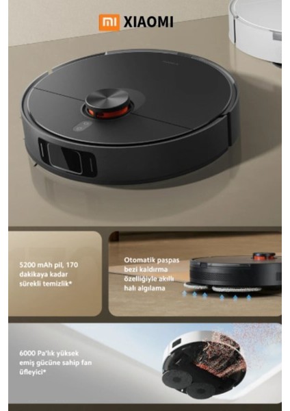 Akıllı Robot Süpürge 6000PA Çekim Gücü Halı Tanıma Mop Kaldırma S20+ Az Yer Kaplar Çok Iş Yapar