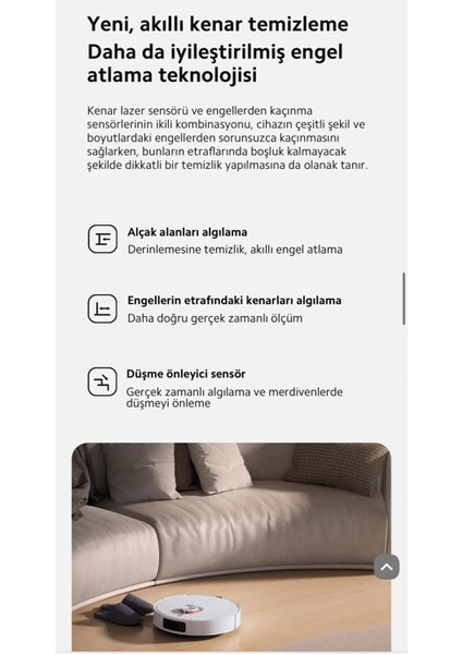 Akıllı Robot Süpürge 6000PA Çekim Gücü Halı Tanıma Mop Kaldırma S20+ Az Yer Kaplar Çok Iş Yapar