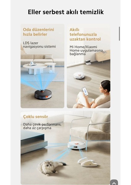 Robot Vacuum S20 5000 Pa Emiş Gücü ve Lds Lazer Navigasyon Akıllı Robot Süpürge Beyaz fırsatları