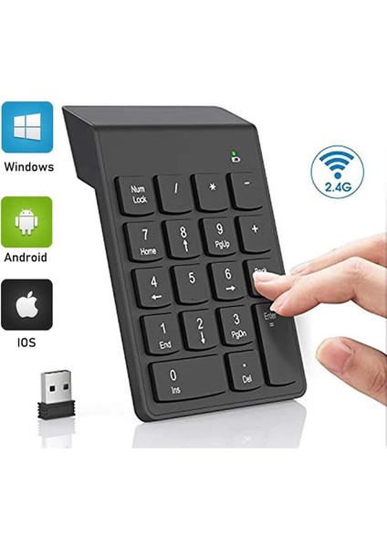 Kablosuz Wireless Mini Numerik Klavye Keypad - CZ81 fırsatları