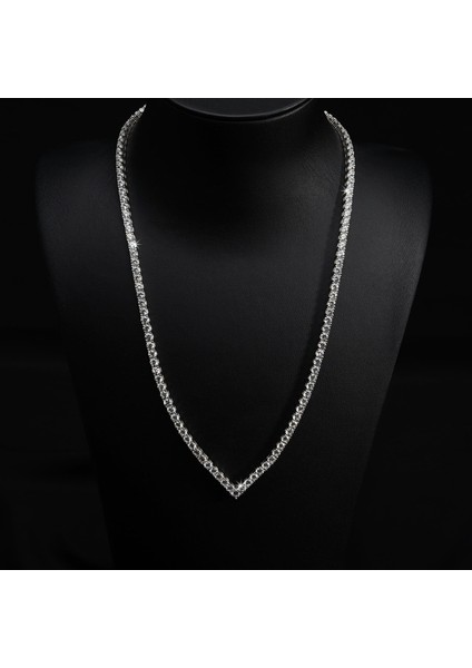 3 mm Su Yolu V Gümüş Kolye 520