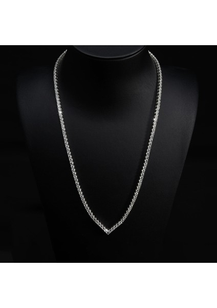 2,5 mm Su Yolu V Gümüş Kolye 521