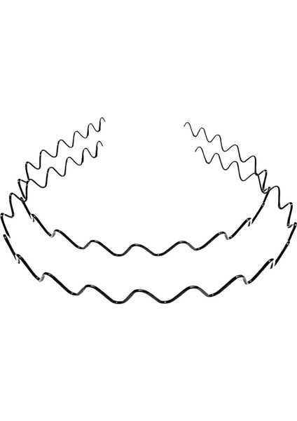 Zigzag Tac 2 Adet Tel Taç Erkek Taç Saç Tacı Siyah Zik Zak Taç Erkek Aksesuar