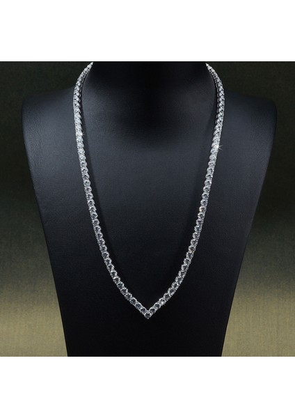 4 mm Su Yolu V Gümüş Kolye 519 fırsatları