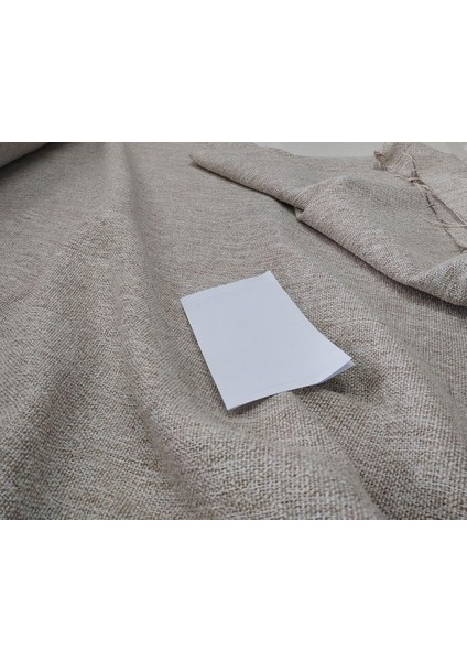 Koyu Krem - Modern Keten Fon Perde -Pilesiz - Tek Kanat - LLD110 modelleri