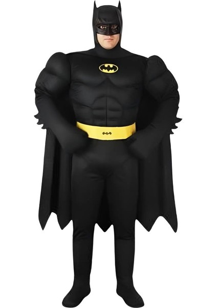Yetişkin Batman Kara Şövalye Kostümü Kaslı fiyatları