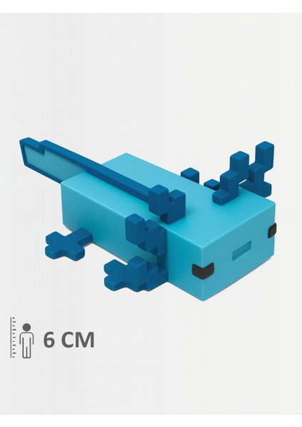 Minecraft Axolotl Aksolotl Mavi Figür