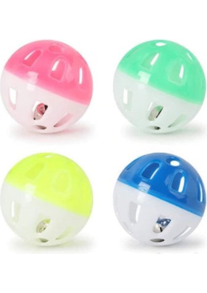 Delikli ve Zilli 4 cm Çaplı Kedi Oyuncak Top