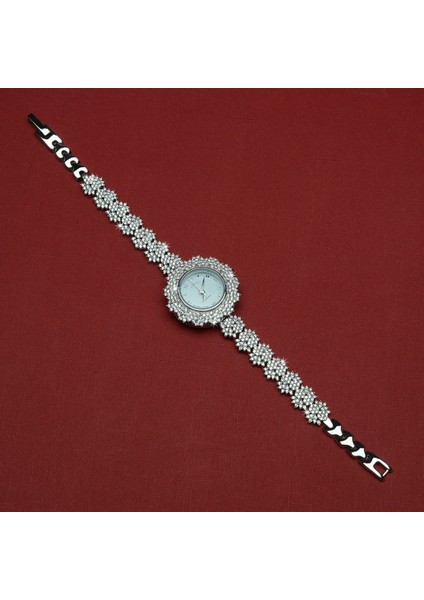 Wq5 Yuvarlak Gümüş Saat