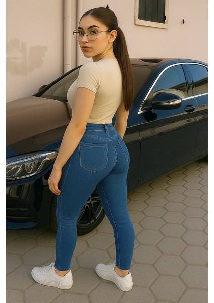 Kadın Mom Jean Dar Yüksek Bel Mavi Kot Pantolon modelleri