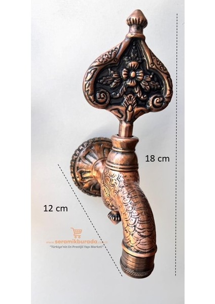 Sb Hamam Taslı Ikili Desenli Özel Osmanlı Musluğu Bakır fırsatları