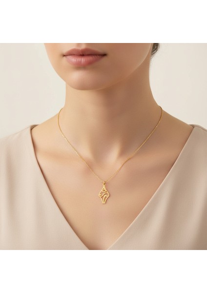 14 Ayar Altın Kolye Ucu Kapkek GM6586 0.5 gr modelleri