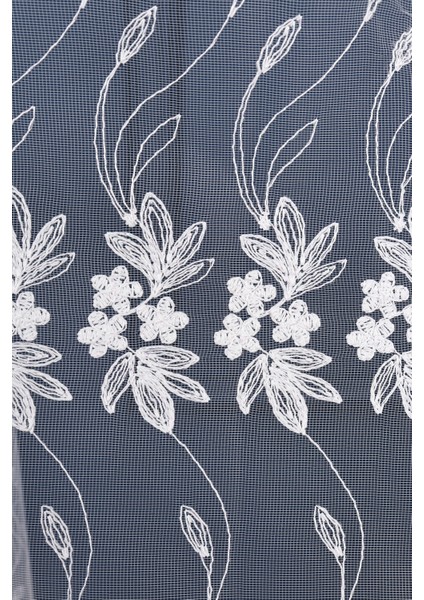 Salon Oturma Odası Brode Işlemeli Sarmaşık Desen Tül Perde Özel Seri (1/2.5 Normal Pile)