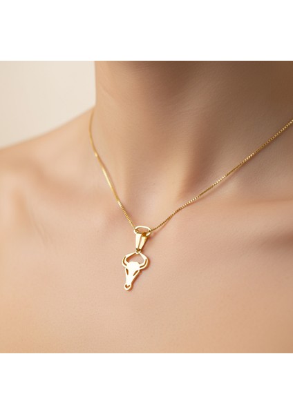 8 Ayar Altın Kolye Ucu Boğa GM8232 0.5 gr modelleri