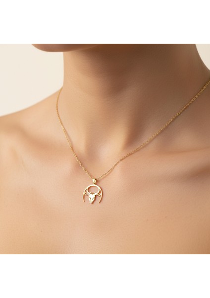 8 Ayar Altın Kolye Ucu Boğa GM8239 1 gr modelleri