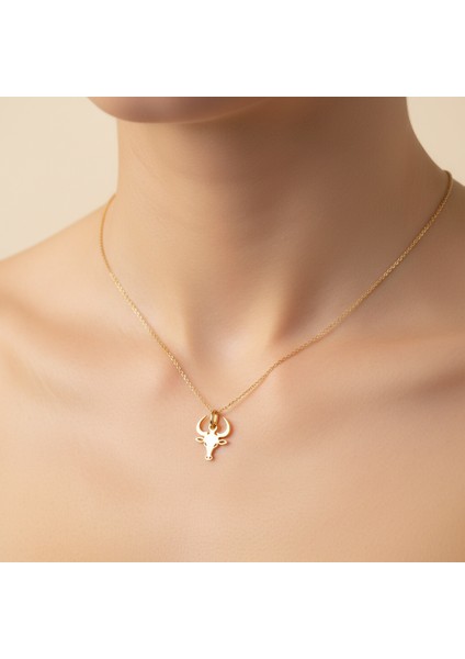 8 Ayar Altın Kolye Ucu Boğa GM8240 1 gr modelleri