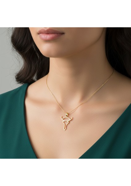 8 Ayar Altın Kolye Ucu Boğa GM8238 1 gr modelleri