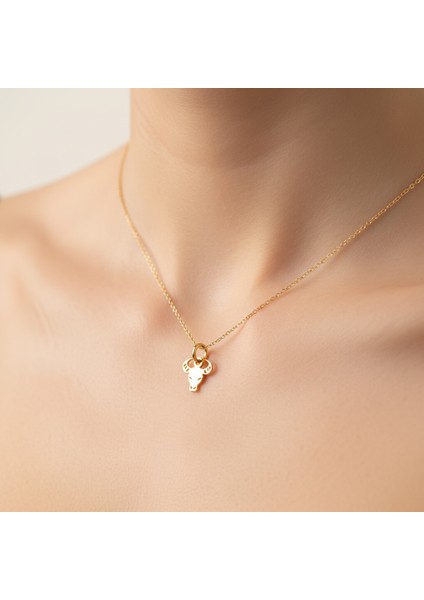 14 Ayar Altın Kolye Ucu Boğa GM8241 1 gr modelleri