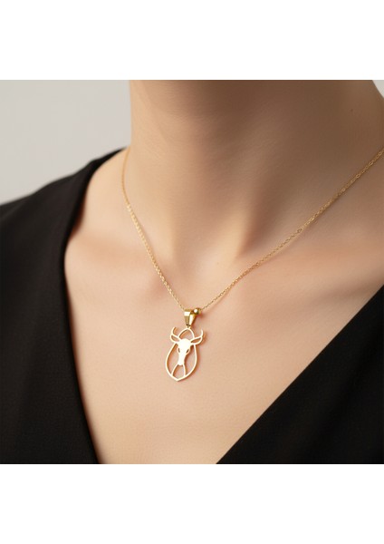 8 Ayar Altın Kolye Ucu Boğa GM8229 0.5 gr modelleri