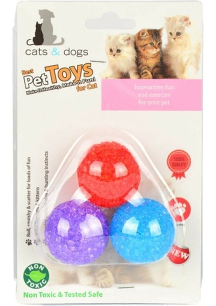 Flip Kedi Oyun Topu Zilli 3 Lü