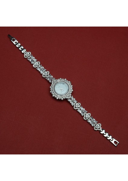 Wq3 Yuvarlak Gümüş Saat