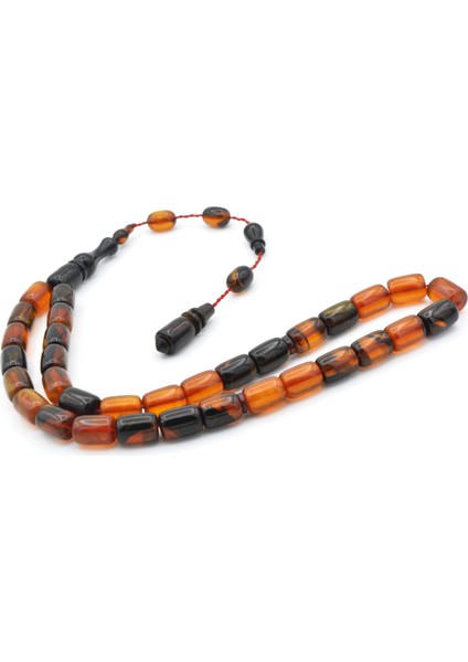 Abdullah Darabacı Yapımı Simli Siyah Sarı Sıkma Kehribar Tesbih modelleri