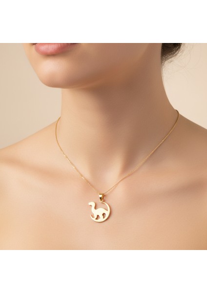 8 Ayar Altın Kolye Ucu Dinozor GM8613 1 gr modelleri