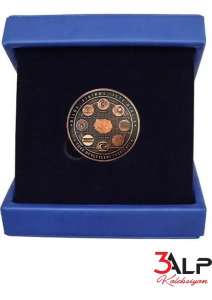 Türk Devletleri Teşkilatı 2024, Darphane Hatıra Bronz Para, Sertifikalı ve Kutulu indirimleri