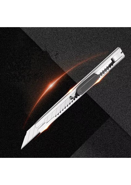 3 Adet Ince Metal Gövdeli Cep Tipi Mini Ince Maket Bıçağı Falçata 9mm modelleri