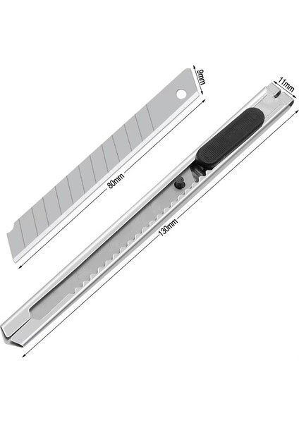 1 Adet Ince Metal Gövdeli Cep Tipi Mini Ince Maket Bıçağı Falçata 9mm fiyatları