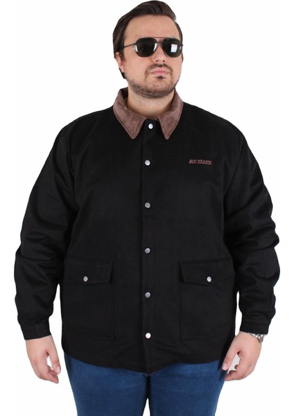 Büyük Beden Gabardin Mont Chaqueta Abrigo 25902 Sıyah fiyatları