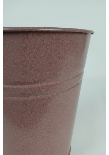 Konik Metal Saksı & Vazo Gül Kurusu - 25 cm Dekoratif Çok Amaçlı Renkli Çiçeklik (25X23/15 Cm)