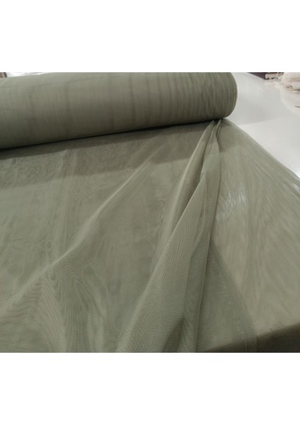 Dökümlü Düz Tül Perde - Haki Yeşil - Pileli Dikim 1x2,5 Pile - KH878 fırsatları