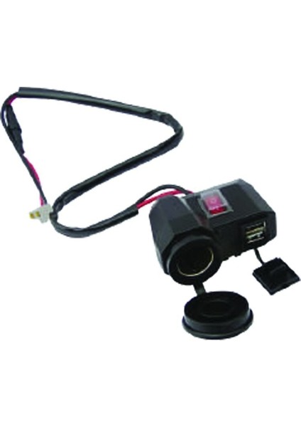 Motosiklet USB Şarj Seti Anahtarlı