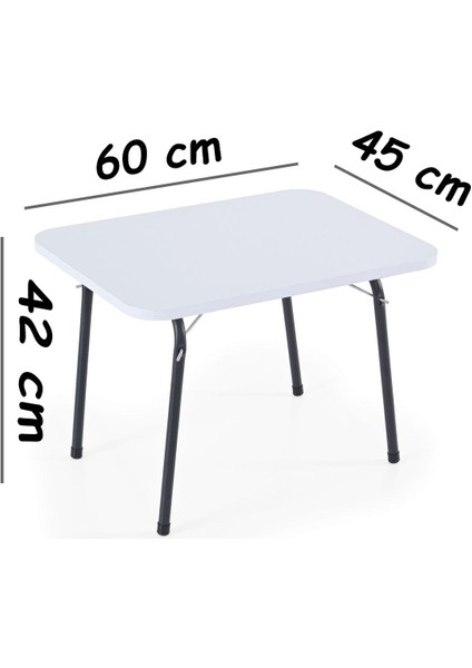 45X60 cm Kamp Sehpası + 4 Adet Lacivert Tabure Piknik, Bahçe Sehpası Katlanır Sehpa-B-4l fiyatları