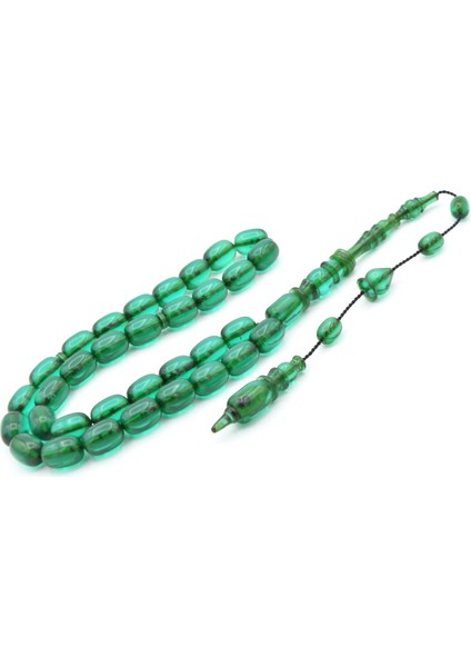 Usta Işi Halkalı Imameli Iri Boy Mavi Sıkma Kehribar Tesbih modelleri