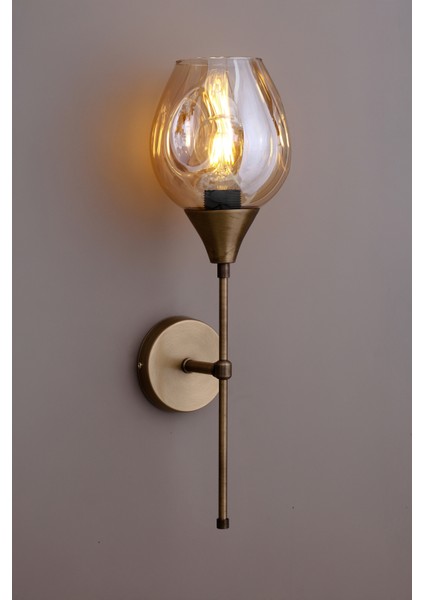 Luxa Eskitme Kaplama Bal Renk Cam Şık Aplik fiyatları