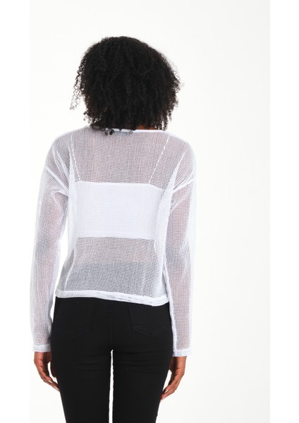 Uzun Kol Kare File Bluz