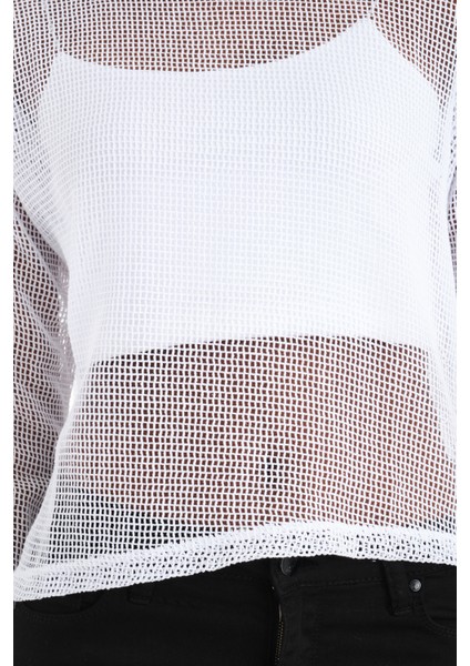 Uzun Kol Kare File Bluz