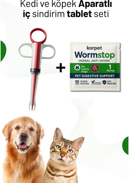 Kedi Köpek Iç Tablet & Hap Yutturma Aparatı 2'li Set