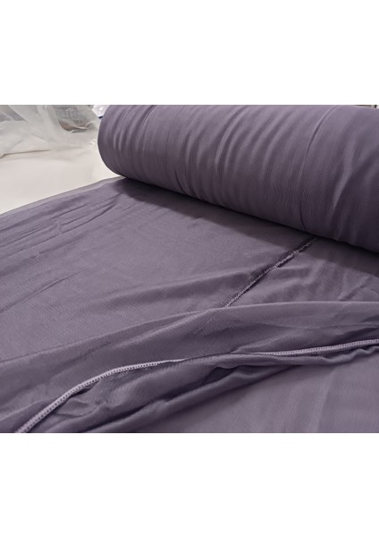 Dökümlü Düz Tül Perde - Mor - Pileli Dikim 1x2,5 Pile - MRM745 fırsatları